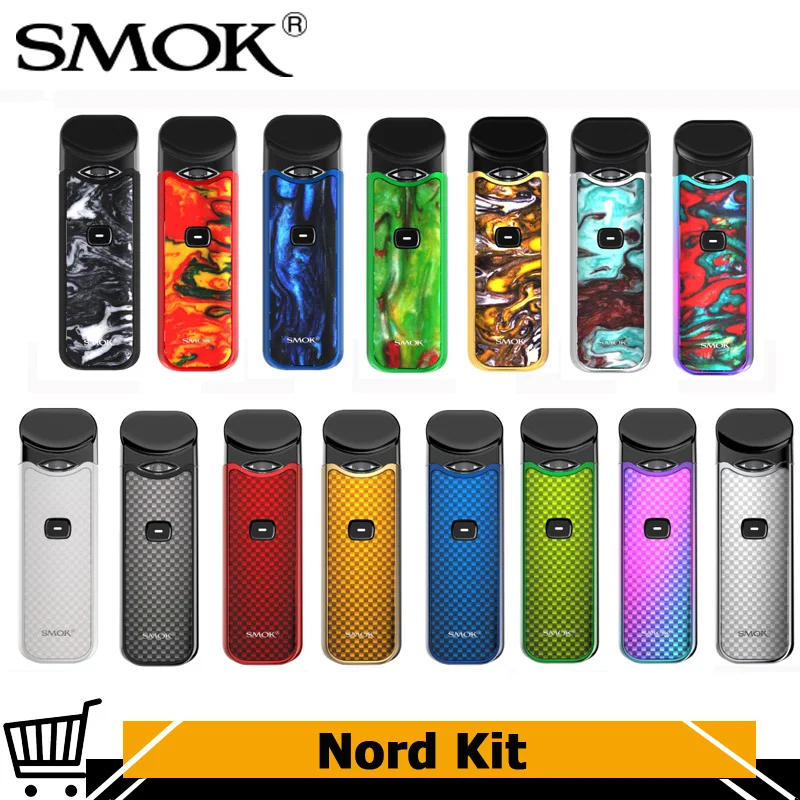 

New Smok Nord Pod Starter Kit with 1100mAh Battery 3ML Cartridge Atomizer Nord Mesh coil Electronic Cigarette Vape Vaporizer