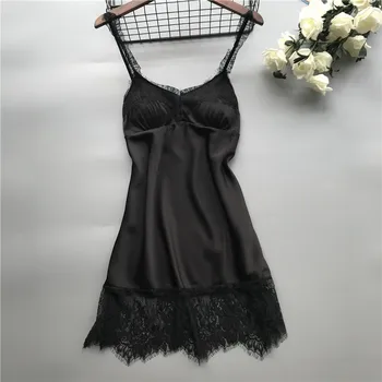 2019 Summer Sleep Lounge Women Nightgowns With Chest Pads Satin Sleepshirts Silk Lace Nightshirts Sexy Sleeveless Nightdress
2019 Summer Sleep Lounge Women Nightgowns With Chest Pads Satin Sleepshirts Silk Lace Nightshirts Sexy Sleeveless Nightdress