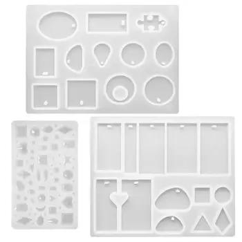 3 Pcs Silicone Casting Molds,Diy Jewelry Pendant Craft Making Moulds With Hanging Hole
3 Pcs Silicone Casting Molds,Diy Jewelry Pendant Craft Making Moulds With Hanging Hole