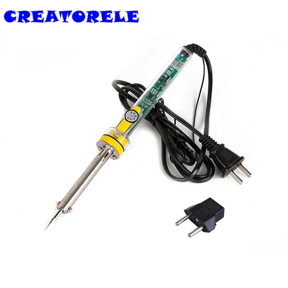 ESI-S60 110V/220V 60W Internal Heating Adjustable Temperature Electric solder Soldering Iron Welding with eu conversion Plug
ESI-S60 110V/220V 60W Internal Heating Adjustable Temperature Electric solder Soldering Iron Welding with eu conversion Plug