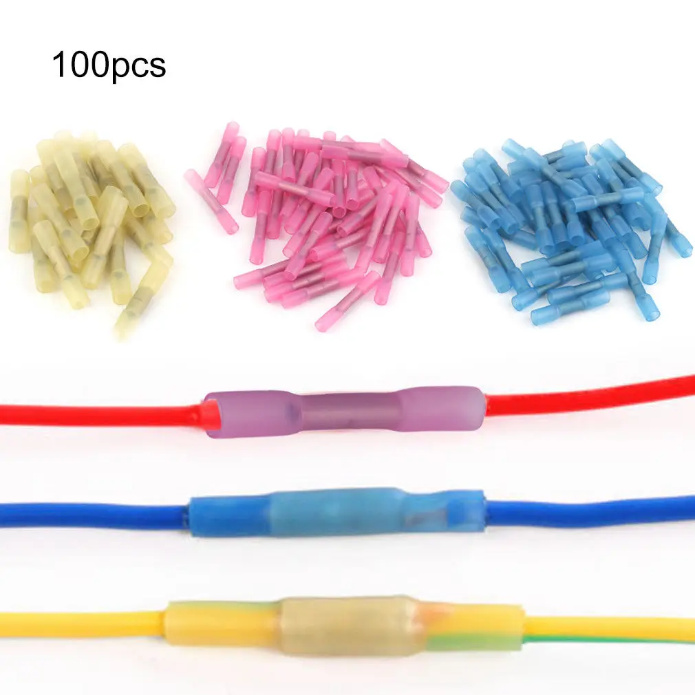 100pcs Waterproof Heat Shrink Butt Connectors Electrical Wire Splice Cable Crimp Terminals Connectors Kit
100pcs Waterproof Heat Shrink Butt Connectors Electrical Wire Splice Cable Crimp Terminals Connectors Kit