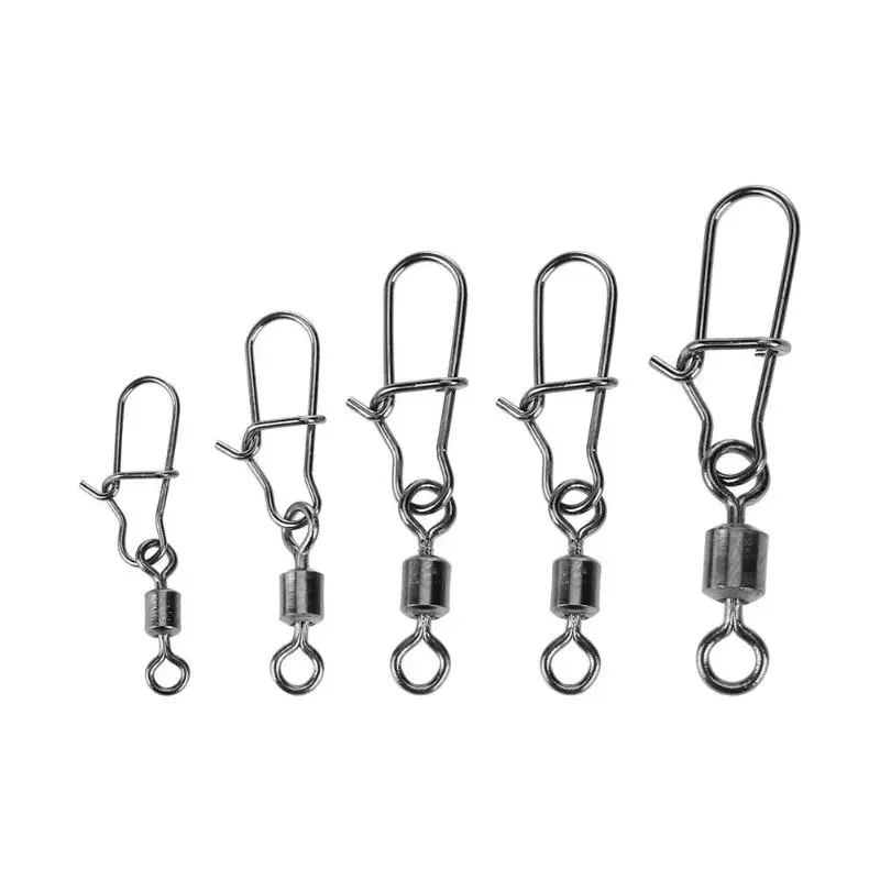 50pcs Fishing Connector Pin Swivel Metal Snaps Fishhook Lure Tackle Kit Ball Bearing Fishhook Lure Tackle Kit
50pcs Fishing Connector Pin Swivel Metal Snaps Fishhook Lure Tackle Kit Ball Bearing Fishhook Lure Tackle Kit