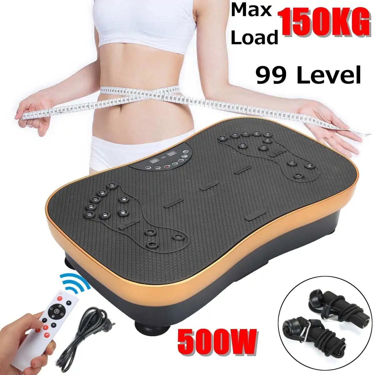 150KG/330lb Exercise Fitness Slim Vibration Machine Trainer Plate Platform Body Shaper with Resistance Bands for Home
150KG/330lb Exercise Fitness Slim Vibration Machine Trainer Plate Platform Body Shaper with Resistance Bands for Home