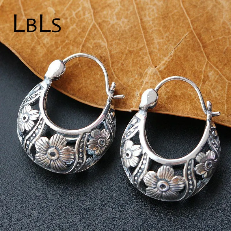 LBLS Genuine 925 Sterling Silver Earrings for Women Flower Vintage Ethnic Dangle Drop Earrings Hanging Brincos Gift Fine Jewelry
LBLS Genuine 925 Sterling Silver Earrings for Women Flower Vintage Ethnic Dangle Drop Earrings Hanging Brincos Gift Fine Jewelry