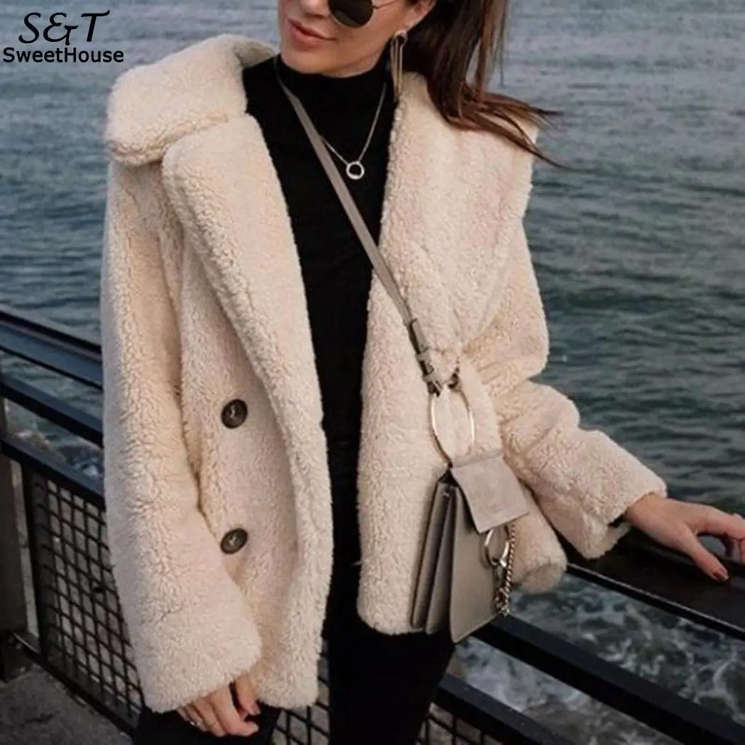 FANALA Winter Coat New Women Turn-down Collar Long Sleeve Solid Button Thicken Outwear 4 Botton Woman Tops
FANALA Winter Coat New Women Turn-down Collar Long Sleeve Solid Button Thicken Outwear 4 Botton Woman Tops