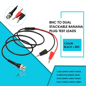 BNC Q9 to Dual 4mm Stackable Banana Plug with Socket Test Line Probe Test Leads Cable 90cm Test Connectors
BNC Q9 to Dual 4mm Stackable Banana Plug with Socket Test Line Probe Test Leads Cable 90cm Test Connectors