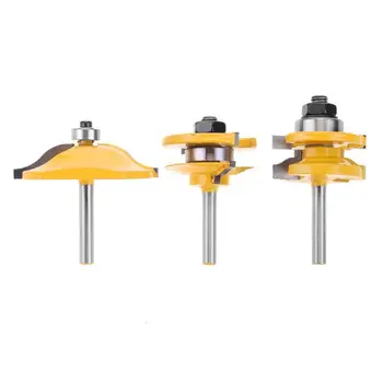 Shank Router Bit Cabinet Door Milling Cutter 3pcs/set 1/4" Woodworking Cutter Tool For Cabinet Doors or Raised Effect Drawer
Shank Router Bit Cabinet Door Milling Cutter 3pcs/set 1/4" Woodworking Cutter Tool For Cabinet Doors or Raised Effect Drawer