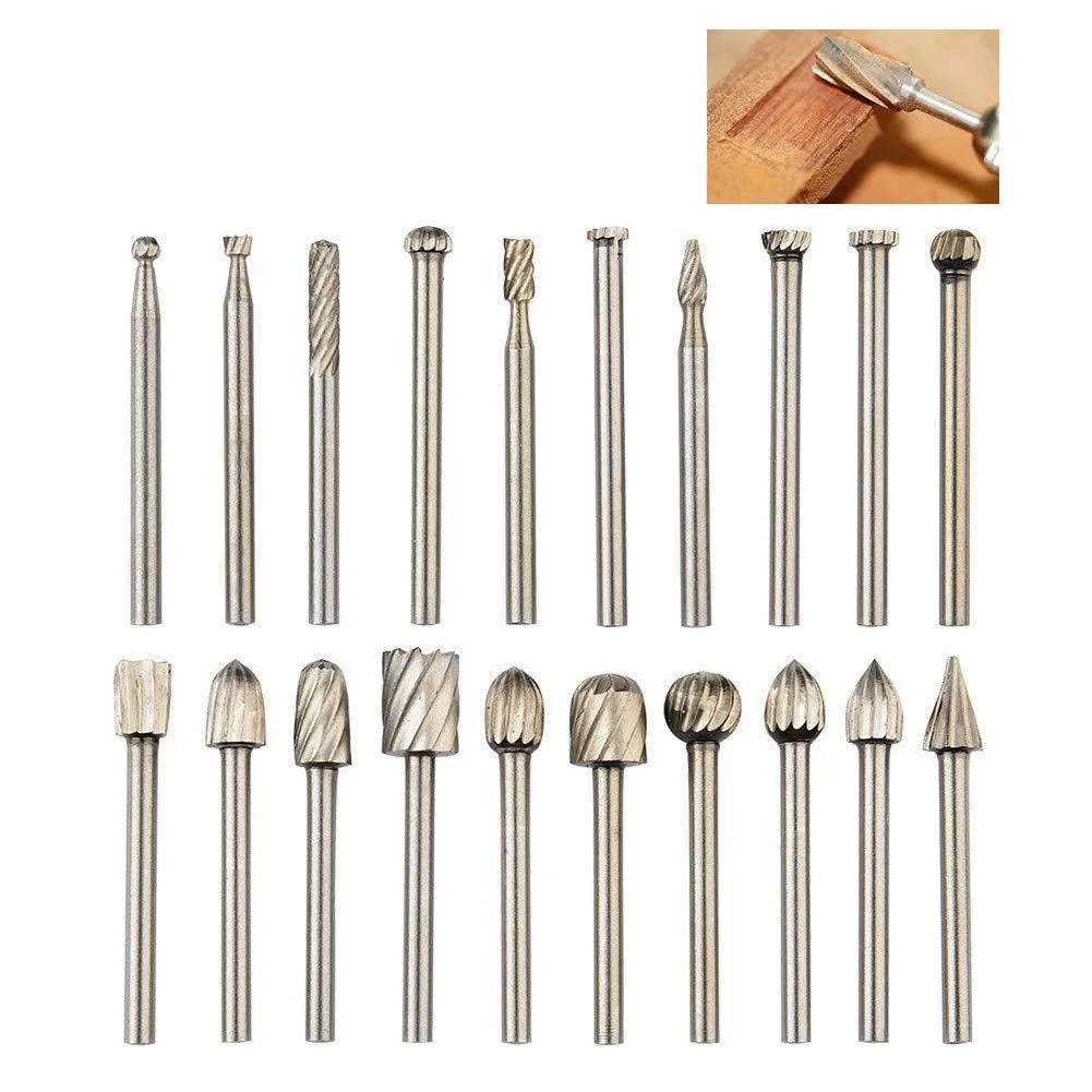 20 Pcs Carving Woodworking Tungsten File Engraving Rotary Shank Set DIY Drilling High Speed Steel Tools
20 Pcs Carving Woodworking Tungsten File Engraving Rotary Shank Set DIY Drilling High Speed Steel Tools