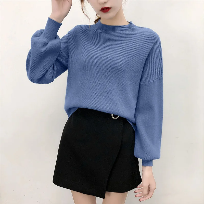 Oversize Stand Collar Lantern Sleeve Thick Sweater Women Autumn Winter New Long-sleeve Lazy Wind Sweater Causal Loose Pullover
Oversize Stand Collar Lantern Sleeve Thick Sweater Women Autumn Winter New Long-sleeve Lazy Wind Sweater Causal Loose Pullover