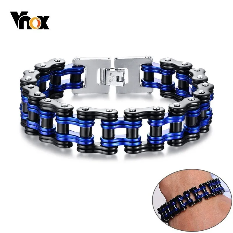 Vnox Mens Bikers Chain Bracelet 5 Color 16MM Stainless Steel Motorcycle Bike Link Wrist Bracelets 21.5cm
Vnox Mens Bikers Chain Bracelet 5 Color 16MM Stainless Steel Motorcycle Bike Link Wrist Bracelets 21.5cm
