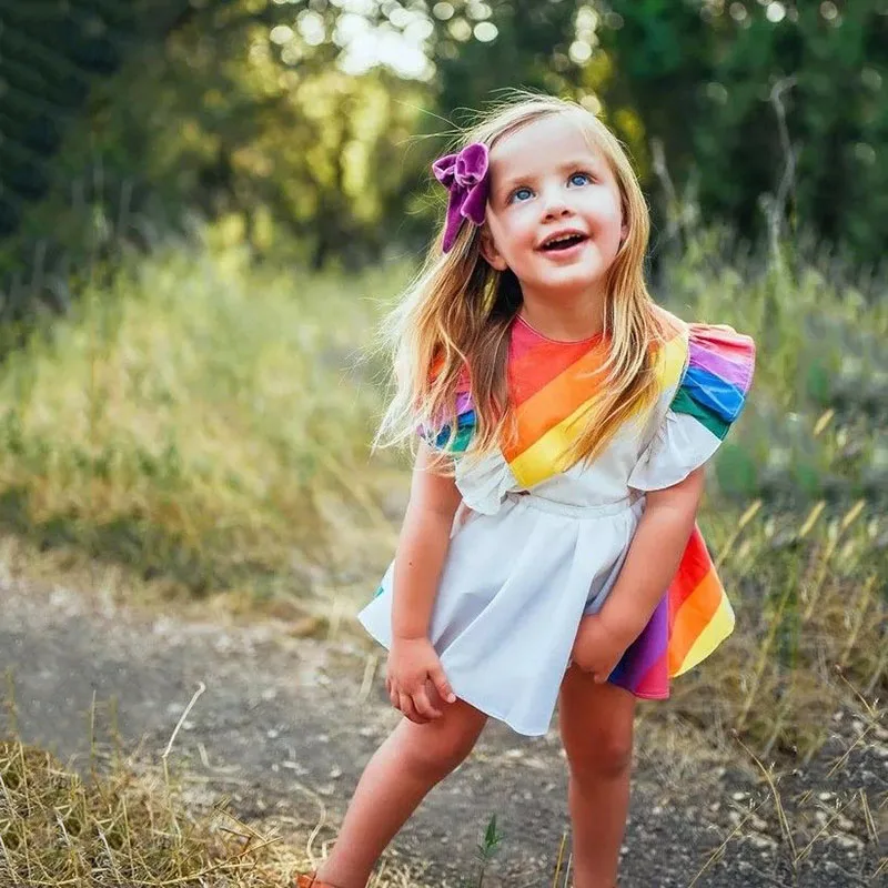 1-5T Toddler Kids Baby Girl Cute Princess Dress Elegant Rainbow Summer Striped Party Tutu Dress Cute Fashion Backless Sundress
1-5T Toddler Kids Baby Girl Cute Princess Dress Elegant Rainbow Summer Striped Party Tutu Dress Cute Fashion Backless Sundress