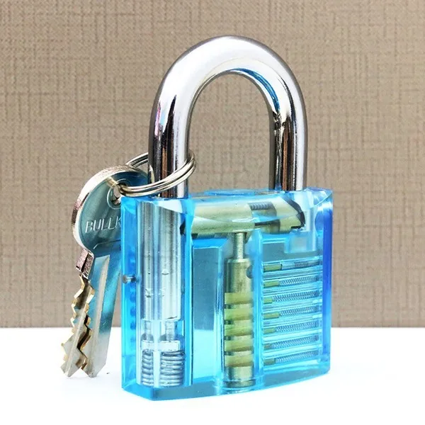 

Transparent Visible Pick Cutaway Practice Padlock Lock With Broken Key Removing Hook Kit Extractor Set Locksmith Wrench Tool