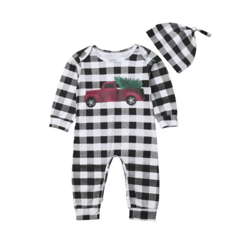 Fashion New Plaid Baby Boys Infant Romper Cartoon Car Print Xmas Jumpsuit+Hat Cotton Clothes Long Sleeve New Year Rompers Hot
Fashion New Plaid Baby Boys Infant Romper Cartoon Car Print Xmas Jumpsuit+Hat Cotton Clothes Long Sleeve New Year Rompers Hot