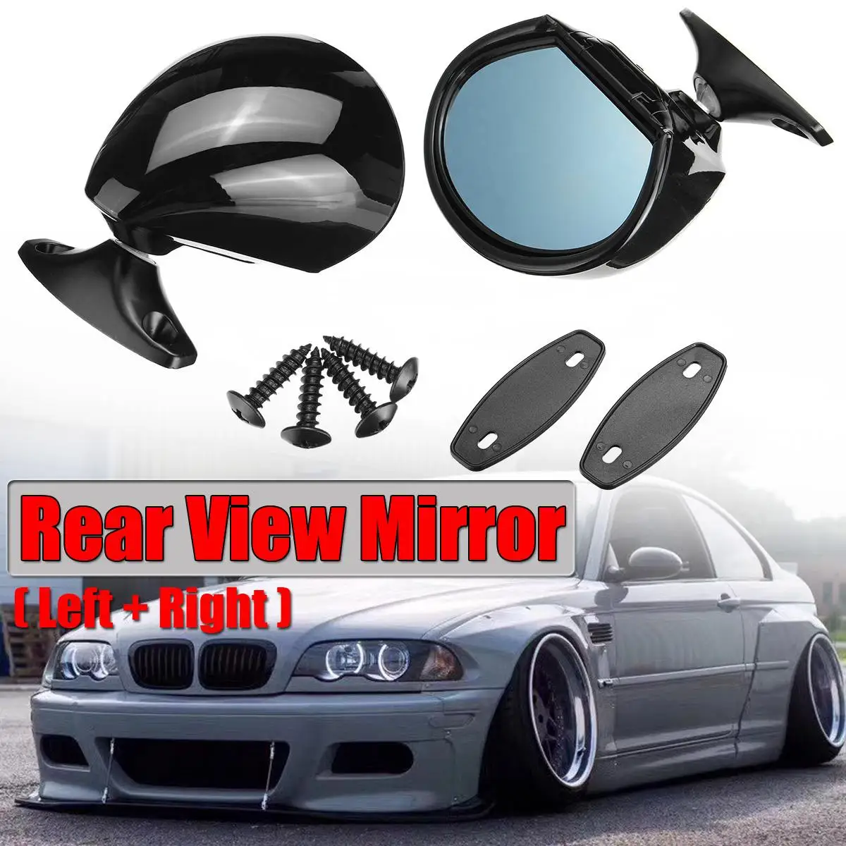 New Pair Black Universal Retro Car Mirrors Rear View Mirror Side Door Wing Mirror Car Rearview Mirror For Benz For BMW For Ford
New Pair Black Universal Retro Car Mirrors Rear View Mirror Side Door Wing Mirror Car Rearview Mirror For Benz For BMW For Ford
