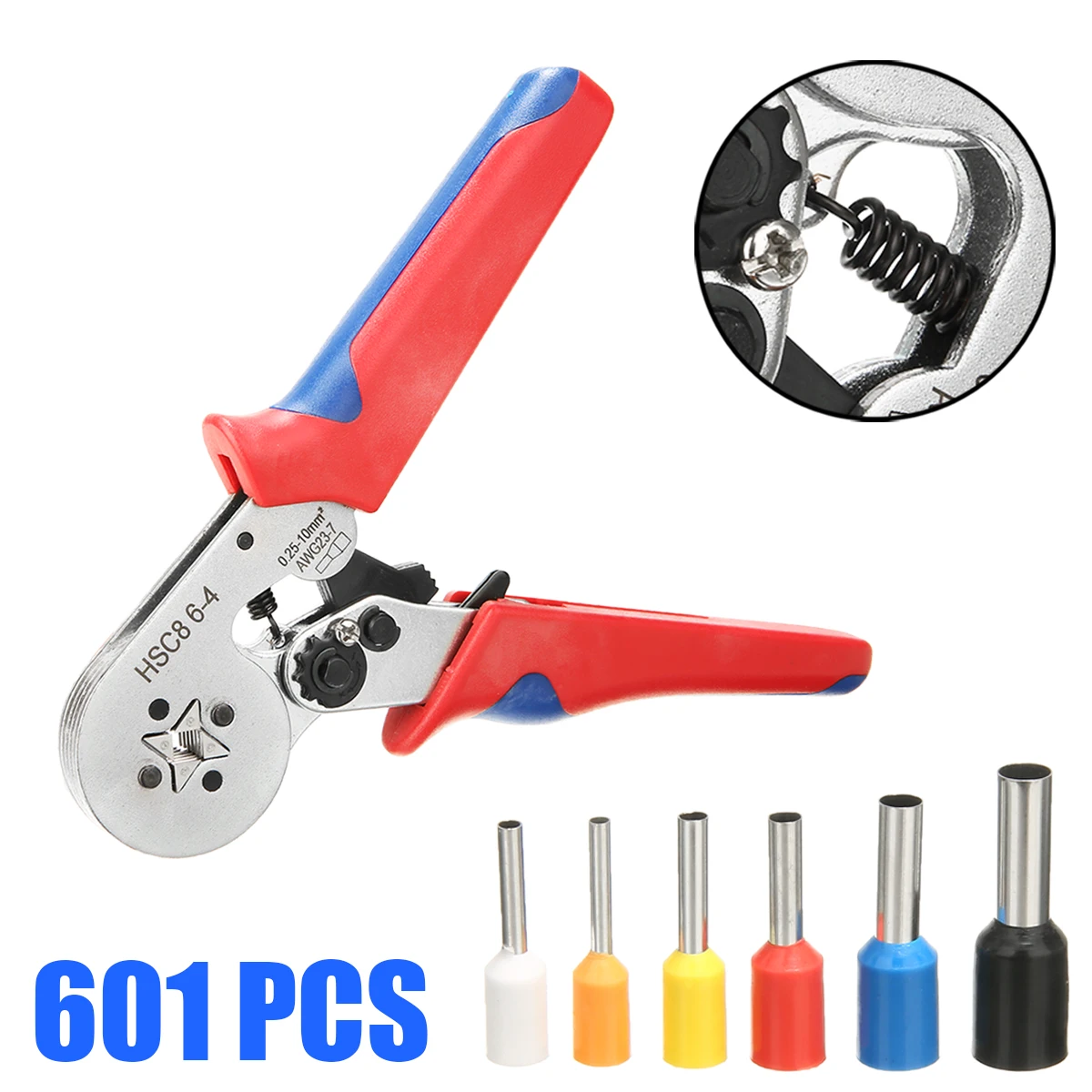 New 1pc Crimping Pliers + 600pcs Wire End Ferrules Insulated Terminals 0.5-4mm2 Mini Round Nose Plier Tube Needle Terminal
New 1pc Crimping Pliers + 600pcs Wire End Ferrules Insulated Terminals 0.5-4mm2 Mini Round Nose Plier Tube Needle Terminal
