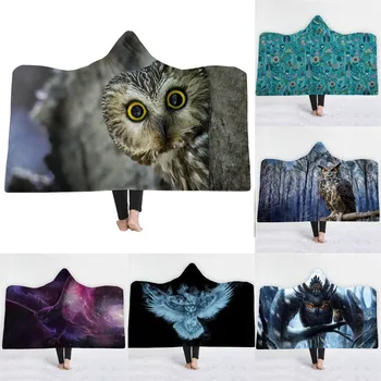 Warm Owl Hoodie Blanket Thickening Velvet Plush Cloak Magic Siesta Wear Sofa/bed/plane Travel Bedding Throw Blanket In Cap
Warm Owl Hoodie Blanket Thickening Velvet Plush Cloak Magic Siesta Wear Sofa/bed/plane Travel Bedding Throw Blanket In Cap