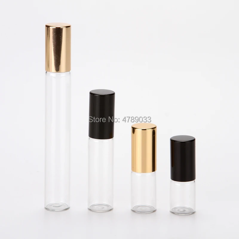 30pcs 2ml 3ml 5ml 10ml Glass Bottle Roll On Empty Fragrance Perfume Essential Oil Bottles With Metal Ball Roller Gold/Black Cap
30pcs 2ml 3ml 5ml 10ml Glass Bottle Roll On Empty Fragrance Perfume Essential Oil Bottles With Metal Ball Roller Gold/Black Cap