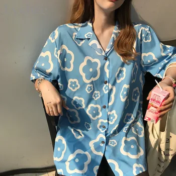 Lychee Trendy Blue Floral Female Blouse Shirt Turn-down Collar Short Sleeve 2019 Summer Spring Loose Women Blouse Shirts
Lychee Trendy Blue Floral Female Blouse Shirt Turn-down Collar Short Sleeve 2019 Summer Spring Loose Women Blouse Shirts