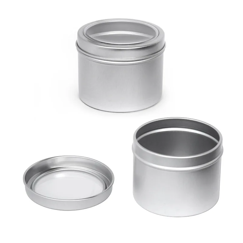 100g 100ml Great Survival Candle Tins 3.5oz DIY Tin Jars w/ Window View Caps Empty Aluminum Dry flower tea herb pack can | Красота и