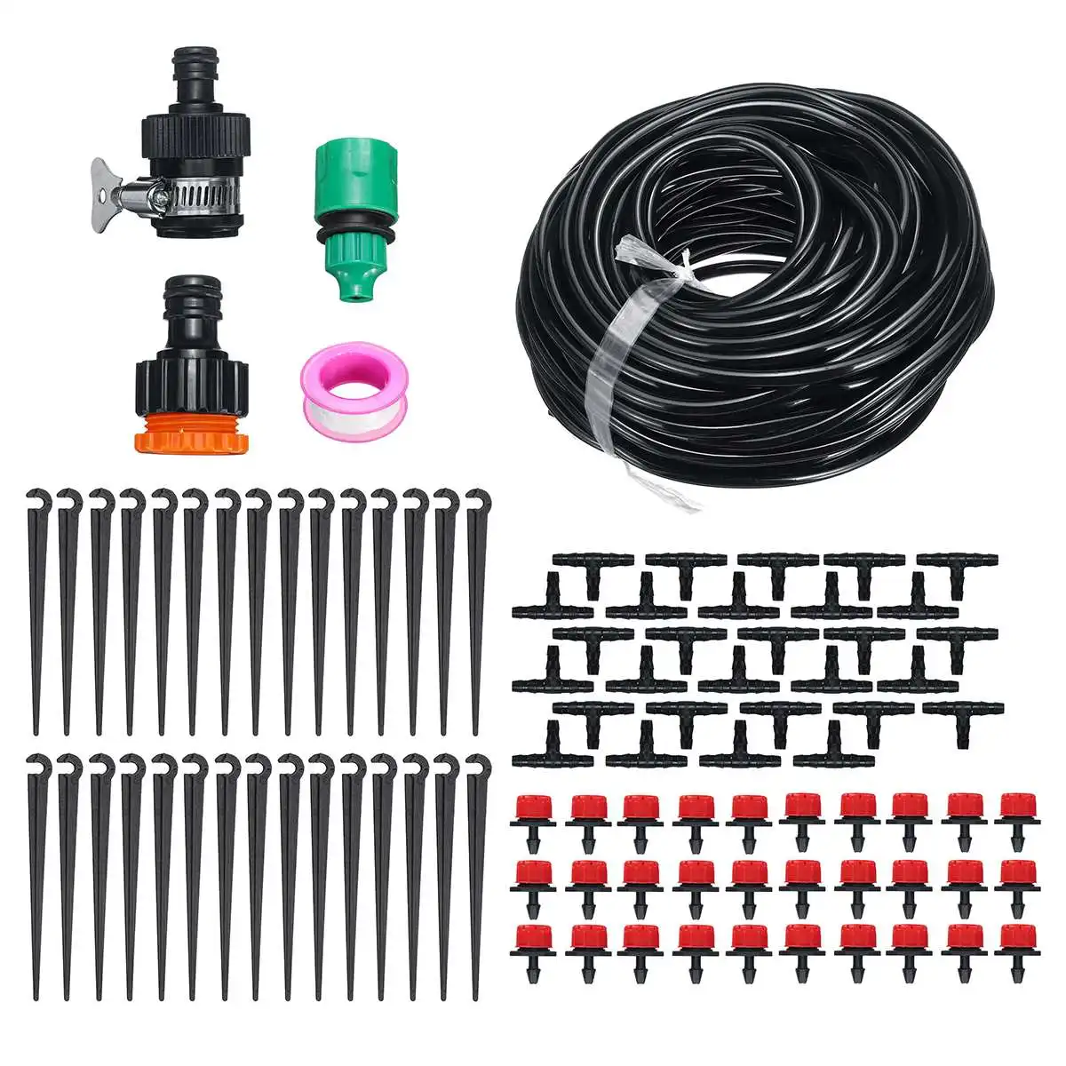 25M Micro Drip Irrigation System Water Cooling Kit Spraying Micro Sprinklers Set for Garden Patio Water Mist Irrigation
25M Micro Drip Irrigation System Water Cooling Kit Spraying Micro Sprinklers Set for Garden Patio Water Mist Irrigation