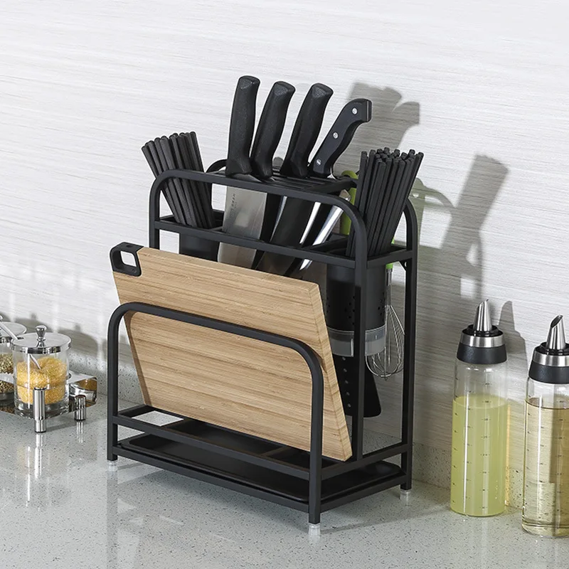 Stainless Steel Kitchen Storage Rack Shelf Floor Type Cutting Board Knife Holder Tableware Drain Organizer Stands Black Racks
Stainless Steel Kitchen Storage Rack Shelf Floor Type Cutting Board Knife Holder Tableware Drain Organizer Stands Black Racks