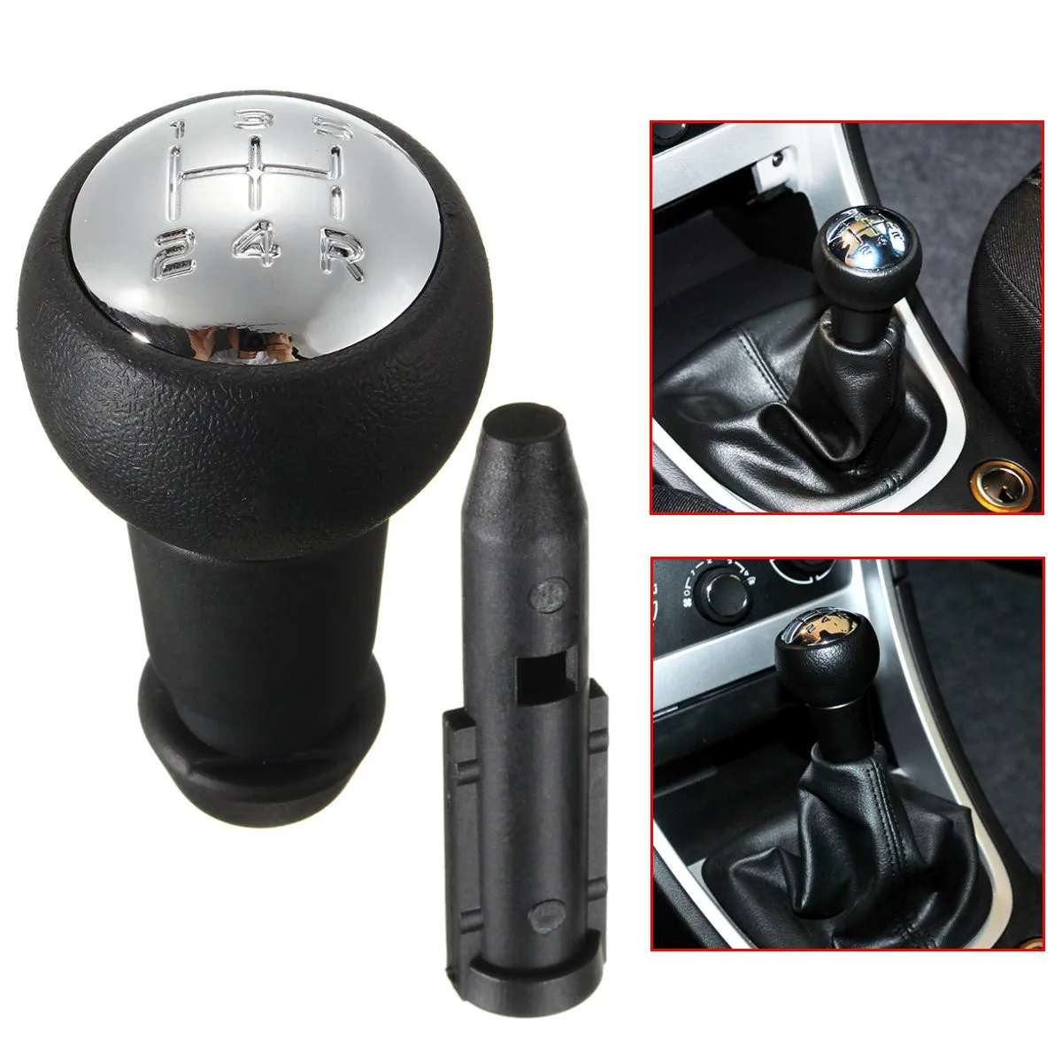5 Speed Gear Shift Knob Stick + Lever Adapter For Peugeot 106 205 206 301 306 405 406 207 307 407 309 408 508 605 607 806 807
5 Speed Gear Shift Knob Stick + Lever Adapter For Peugeot 106 205 206 301 306 405 406 207 307 407 309 408 508 605 607 806 807