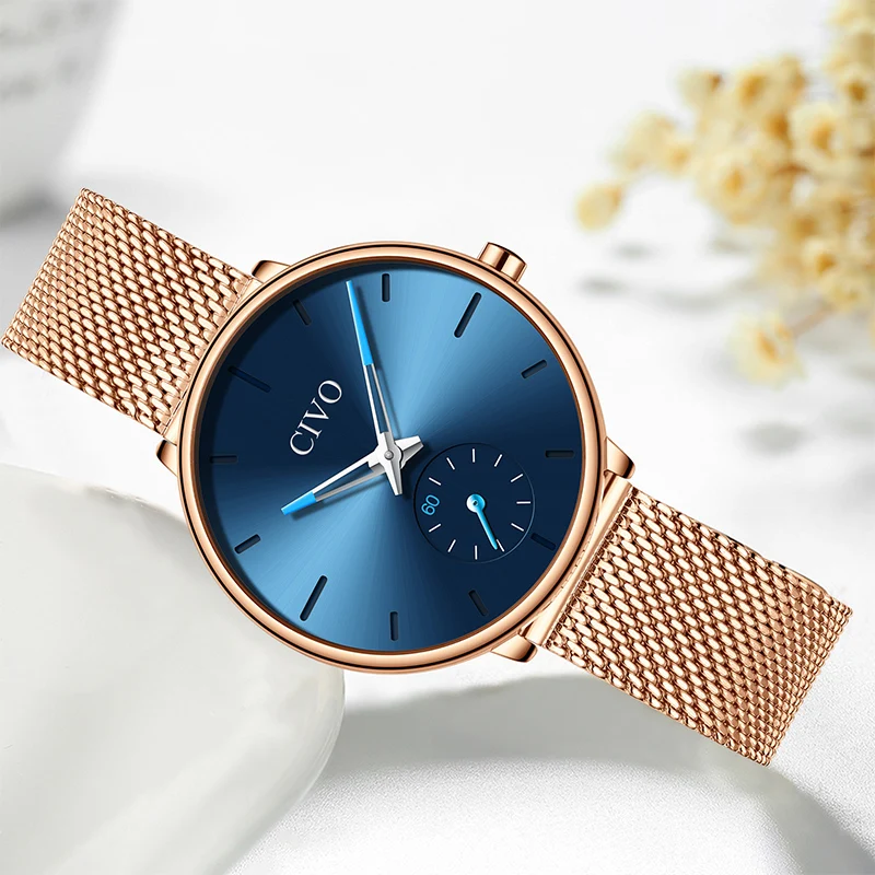 CIVO Ladies Watches Womens Top Brand Luxury Quartz Watch Waterproof Steel Mesh Strap Women's Bracelet Watches Clock Montre Femme
CIVO Ladies Watches Womens Top Brand Luxury Quartz Watch Waterproof Steel Mesh Strap Women's Bracelet Watches Clock Montre Femme