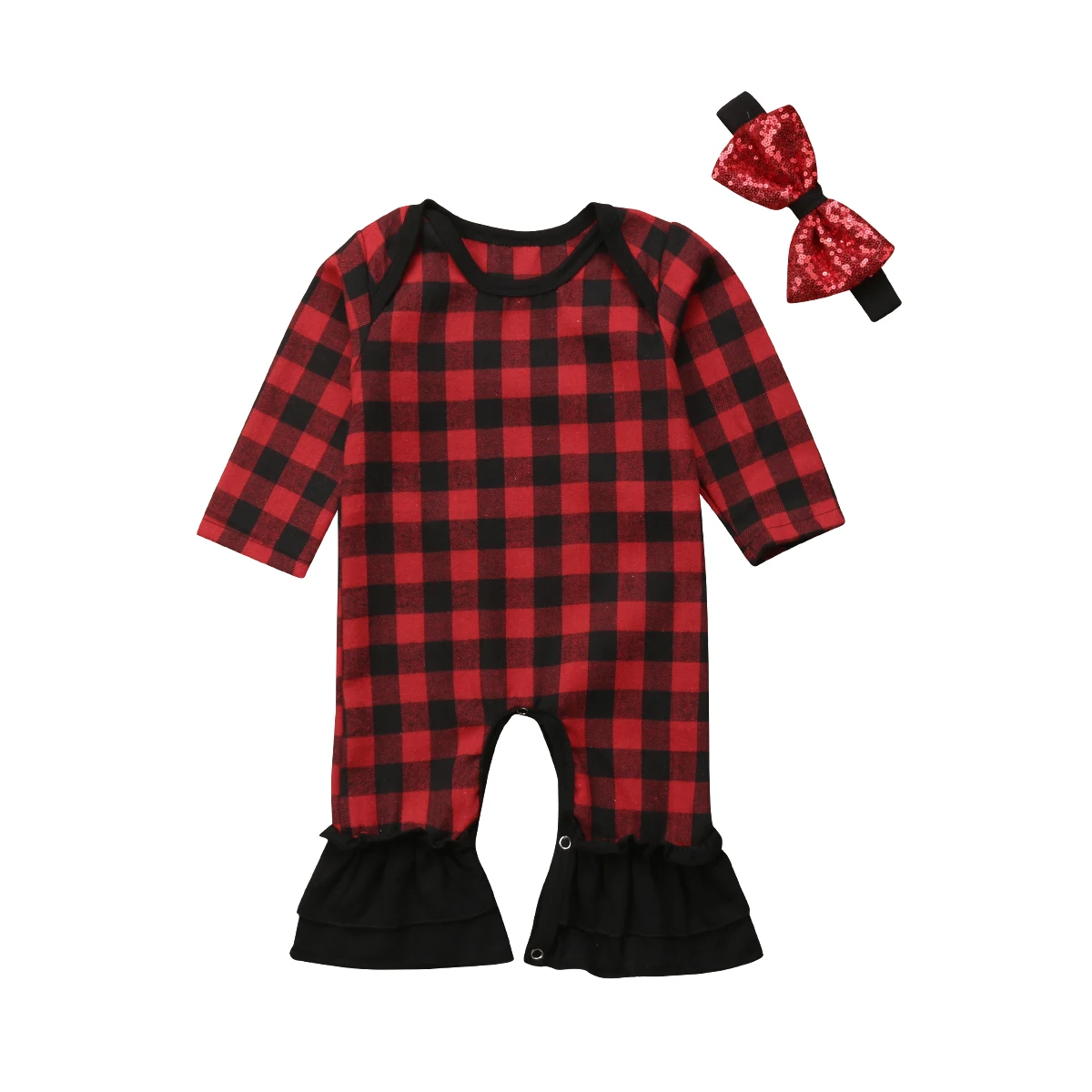 Christmas Newborn Infant Baby Girl Cotton Warm Winter Fall Checked Long Sleeve Bell Bottom Red Romper Casual Cotton 2Pcs Outfits
Christmas Newborn Infant Baby Girl Cotton Warm Winter Fall Checked Long Sleeve Bell Bottom Red Romper Casual Cotton 2Pcs Outfits