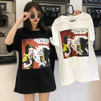 2019 Spring Harajuku Graphic Tshirts Women Oversize Summer Ulzzang T-shirt With Print Short Sleeve Korean Tops Female Streetwear
2019 Spring Harajuku Graphic Tshirts Women Oversize Summer Ulzzang T-shirt With Print Short Sleeve Korean Tops Female Streetwear