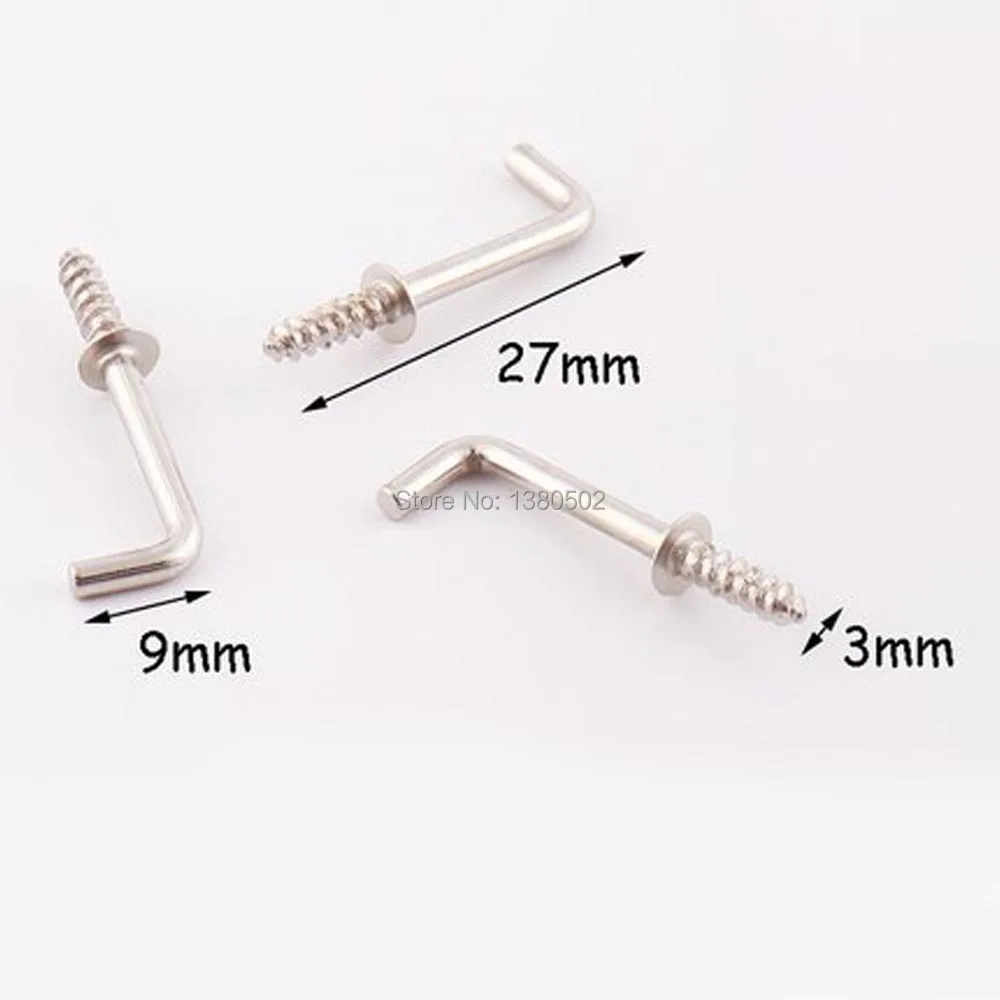 50pcs/lot Silver Color 27*9mm hooking screw L shape Self-tapping screws wall wood 90 right angle
50pcs/lot Silver Color 27*9mm hooking screw L shape Self-tapping screws wall wood 90 right angle