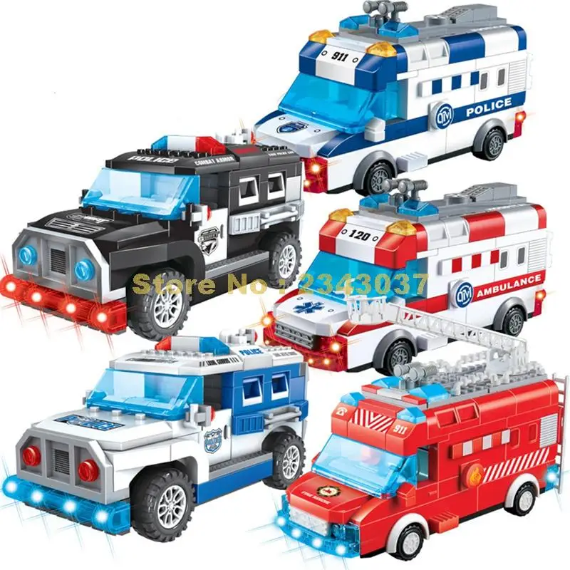 City SWAT Fire Ambulance Police With Light Music Car Building Blocks Toy
City SWAT Fire Ambulance Police With Light Music Car Building Blocks Toy