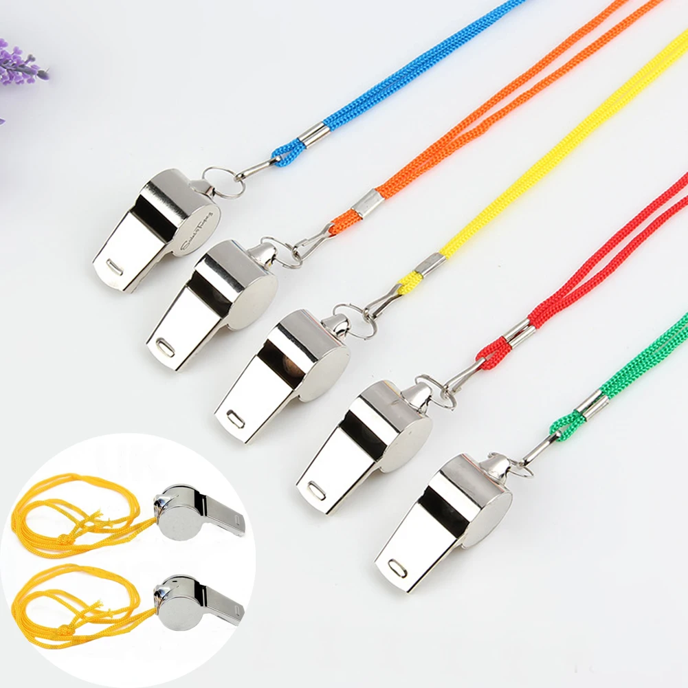 Training Referee Sports Whistle Wiht Lanyard School Soccer Football Loud Train Stainless Steel Warning Whistle
Training Referee Sports Whistle Wiht Lanyard School Soccer Football Loud Train Stainless Steel Warning Whistle