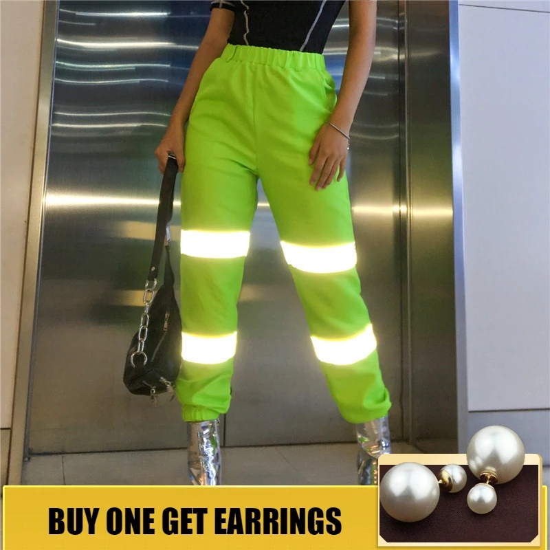 HOUZHOU Reflective Patchwork Cargo Pants 2019 Spring High Waist Elastic Waist Pantalon Female Sweatpants Joggers Women Trousers
HOUZHOU Reflective Patchwork Cargo Pants 2019 Spring High Waist Elastic Waist Pantalon Female Sweatpants Joggers Women Trousers