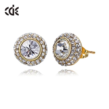 

CDE Angel Wing Embellished with crystals Earrings Blue Purple Fashion Jewelry Heart Earrings Women Romantic gift