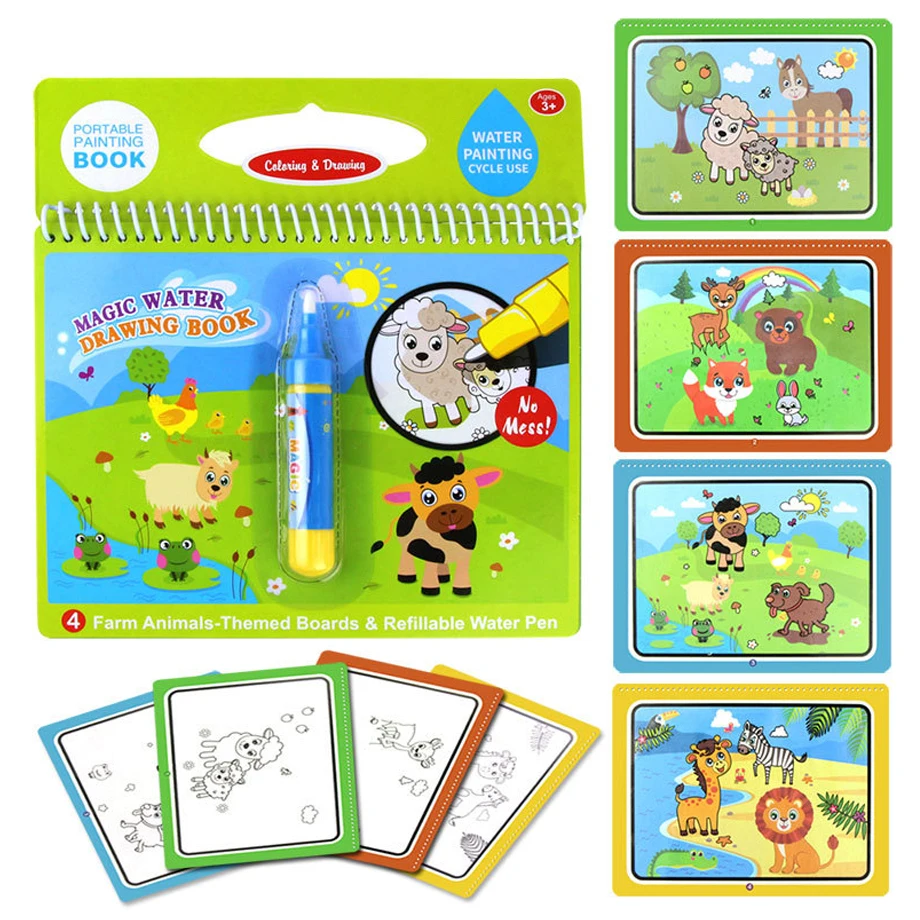 8 Types Magic Water Drawing Book Coloring Book Doodle & Magic Pen Painting Drawing Board For Kids Toys Birthday Gift
8 Types Magic Water Drawing Book Coloring Book Doodle & Magic Pen Painting Drawing Board For Kids Toys Birthday Gift