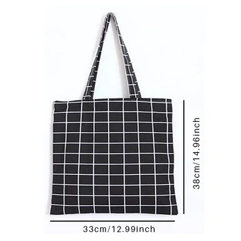 Women Student Cotton Linen Fashion Plaid Shoulder Tote Handbag Eco Shopping Large Capacity Canvas Purse Pouch
Women Student Cotton Linen Fashion Plaid Shoulder Tote Handbag Eco Shopping Large Capacity Canvas Purse Pouch