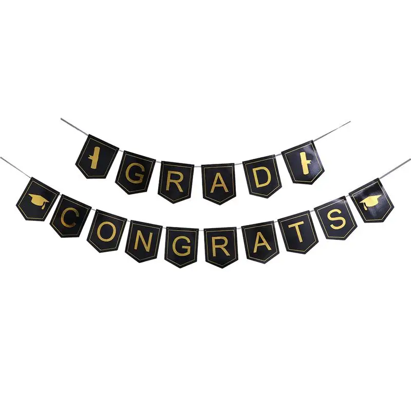 1 Set Black And Gold Bunting Graduation Party Photo Prop Pull Flag Perfect For 2019 Graduation Party Decoration
1 Set Black And Gold Bunting Graduation Party Photo Prop Pull Flag Perfect For 2019 Graduation Party Decoration