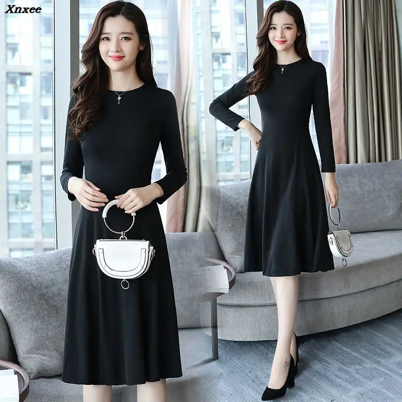 Autumn Style Women Work A-line Long Dresses 2018 New Arrival Casual Black O Neck Long Sleeve Party Dress Vestido Xnxee
Autumn Style Women Work A-line Long Dresses 2018 New Arrival Casual Black O Neck Long Sleeve Party Dress Vestido Xnxee