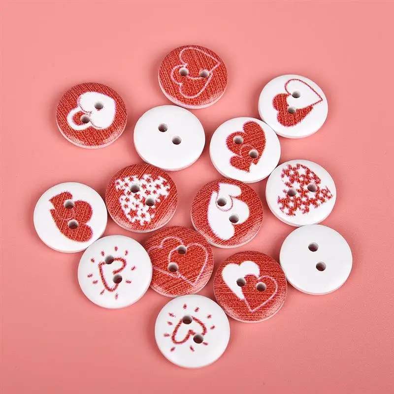 50pcs Mixed Red Love Heart Printed Wood Buttons Decorative Sewing Button For Scrapbooking Accessories Craft DIY Decoration
50pcs Mixed Red Love Heart Printed Wood Buttons Decorative Sewing Button For Scrapbooking Accessories Craft DIY Decoration