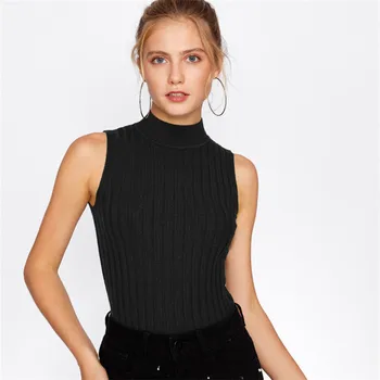 Fashionable Ladies Summer High Collar Sleeveless Vest Plain Color Casual Stripe Blouse Close-Fitting Textile Comfortable Vest
Fashionable Ladies Summer High Collar Sleeveless Vest Plain Color Casual Stripe Blouse Close-Fitting Textile Comfortable Vest