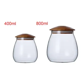 400ml/800ml Kitchen Mushroom Shape Glass Storage Tank Miscellaneous Grain Sealed Cans Food Storage Cans Coffee Beans Jar
400ml/800ml Kitchen Mushroom Shape Glass Storage Tank Miscellaneous Grain Sealed Cans Food Storage Cans Coffee Beans Jar