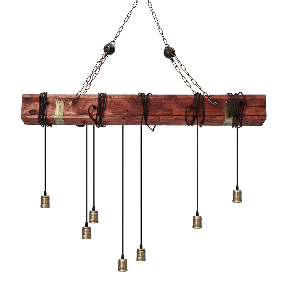 Hanging Pendant Lights Antique Farmhouse Wood Beam Island with 10 Edison Bulb Home Kitchen Restaurant Decorations 
Hanging Pendant Lights Antique Farmhouse Wood Beam Island with 10 Edison Bulb Home Kitchen Restaurant Decorations