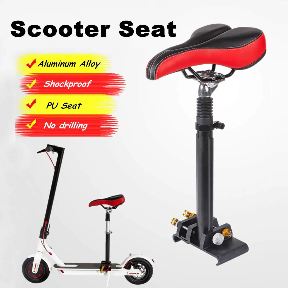 Shockproof Electric Scooter Seat 5/5.5/6 Inch PU Aluminum Chair Skateboard Saddle Adjustable Height Scooter Accessories Parts
Shockproof Electric Scooter Seat 5/5.5/6 Inch PU Aluminum Chair Skateboard Saddle Adjustable Height Scooter Accessories Parts