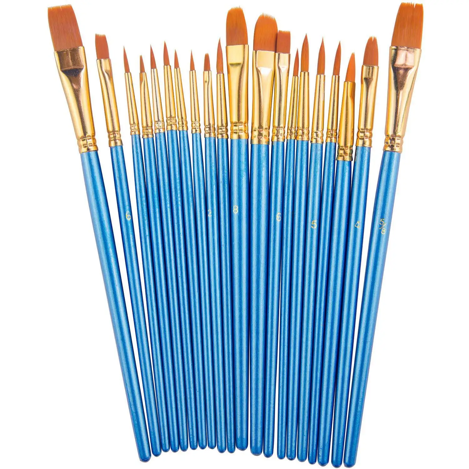Paint Brush Set by, 20 pcs Nylon Hair Brushes for Acrylic Oil Watercolor Painting Artist Professional Painting Kits
Paint Brush Set by, 20 pcs Nylon Hair Brushes for Acrylic Oil Watercolor Painting Artist Professional Painting Kits
