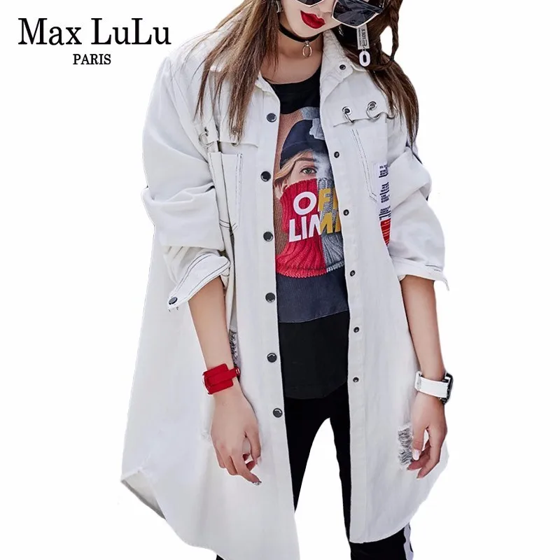 Max LuLu 2019 Spring Luxury Korean Style Ladies Vintage Windbreaker Womens Punk Denim Trench Harajuku Clothes Female Long Coats
Max LuLu 2019 Spring Luxury Korean Style Ladies Vintage Windbreaker Womens Punk Denim Trench Harajuku Clothes Female Long Coats