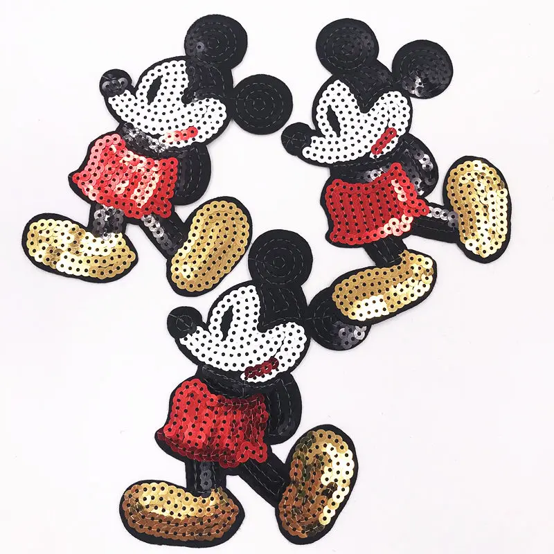 Hot sale 3pcs/lot mickey Embroidered iron on patches for clothes sequins deal with it clothing DIY Motif Clothes fill holes
Hot sale 3pcs/lot mickey Embroidered iron on patches for clothes sequins deal with it clothing DIY Motif Clothes fill holes
