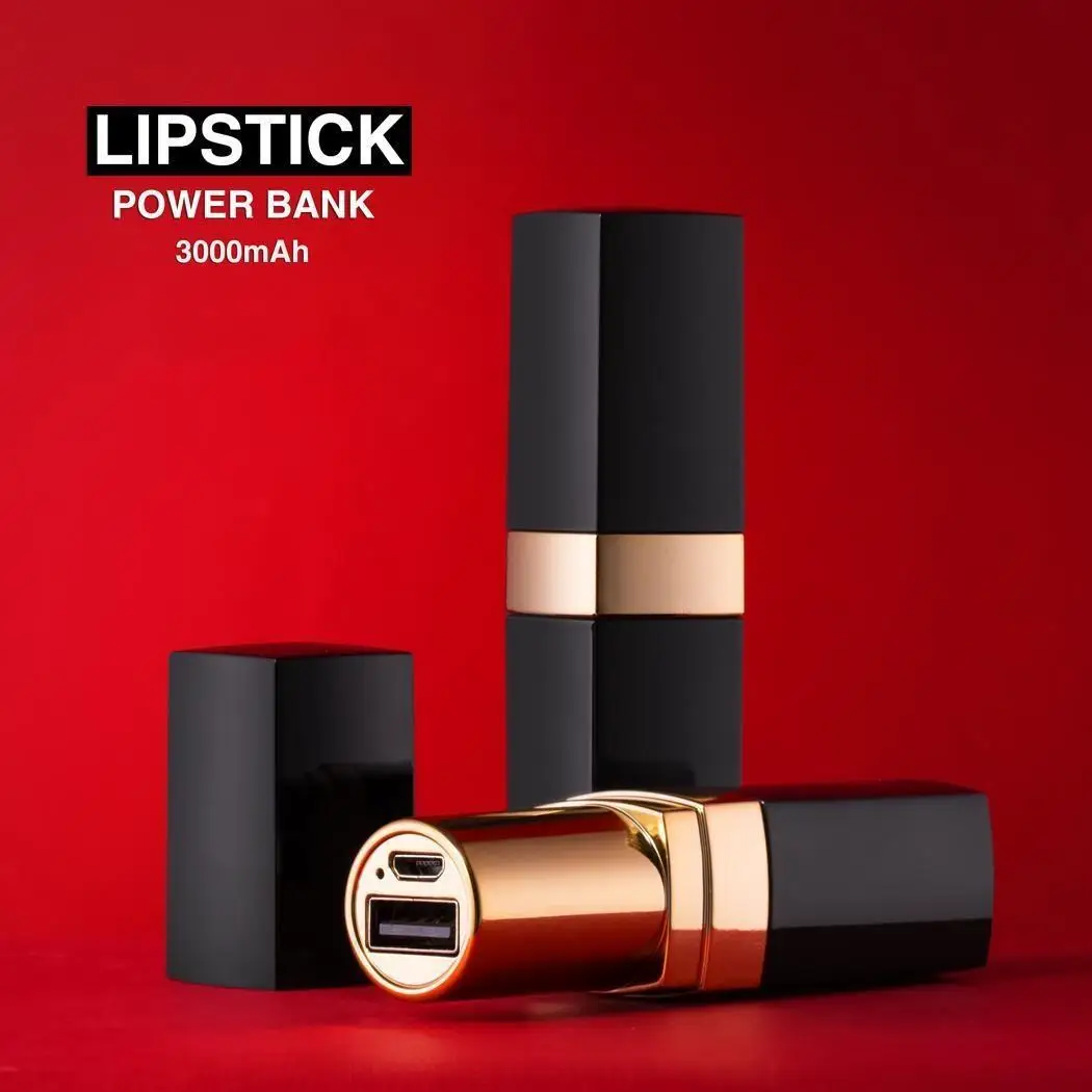 Lipstick Shape 3000mAh Power Bank 18650 Battery Charger for Girls Gifts Powerbank External Pack for Xiaomi MI iPhone Samsung LG
Lipstick Shape 3000mAh Power Bank 18650 Battery Charger for Girls Gifts Powerbank External Pack for Xiaomi MI iPhone Samsung LG