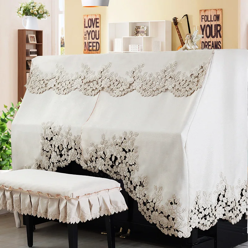 Full Piano Dust Cover with Stool Cover Style Contains Romantic European Leaves Chiffons Lace Dust-Proof Half Piano Covers
Full Piano Dust Cover with Stool Cover Style Contains Romantic European Leaves Chiffons Lace Dust-Proof Half Piano Covers