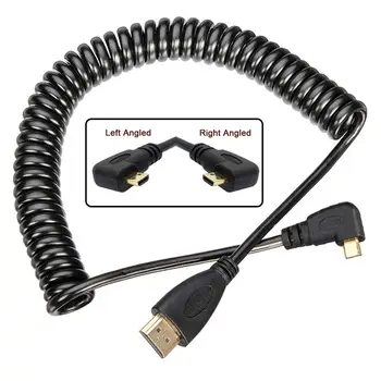 10pcs/lot Stretch Spring Left & Right Angled 90 Degree Micro HDMI to HDMI Male HDTV Cable for Cell Phone & Tablet & Camera
10pcs/lot Stretch Spring Left & Right Angled 90 Degree Micro HDMI to HDMI Male HDTV Cable for Cell Phone & Tablet & Camera