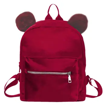 Fashion Korean Style Solid Velvet Backpack Cute Double Ear Plush Ball School Bag Laptop Travel Bags Rucksack
Fashion Korean Style Solid Velvet Backpack Cute Double Ear Plush Ball School Bag Laptop Travel Bags Rucksack